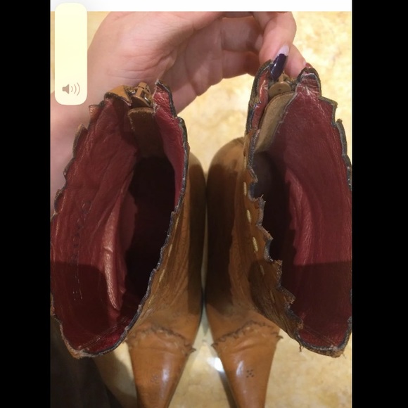Baroco Vintage Pointed Toe Italian Ankle Heeled Booties Sz 40 MSRP $200 - Picture 9 of 12